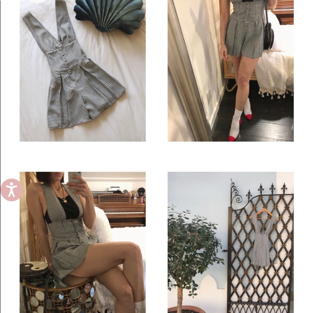 Vanessa Mooney Venus Romper Gingham XS